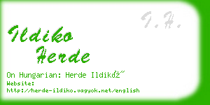 ildiko herde business card